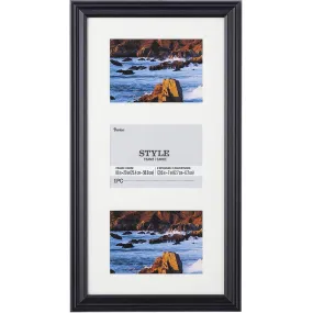 10 x 20 Picture Frame: 3 Photo, Black, 12.01 x 22 inches