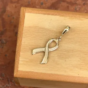 14KT Yellow Gold Awareness Ribbon Pendant Charm