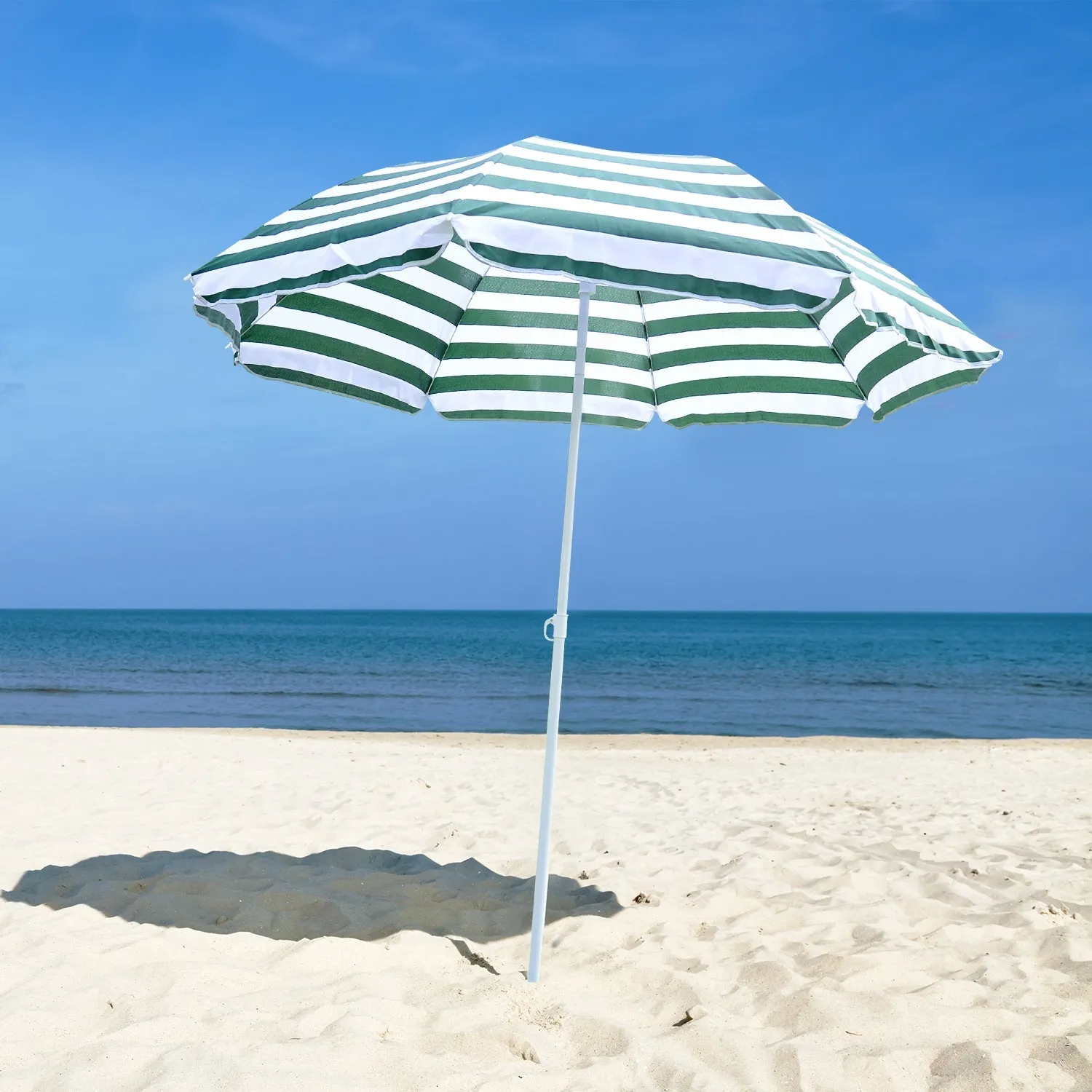 1.8m Beach Parasol Umbrella with Tilt Canopy