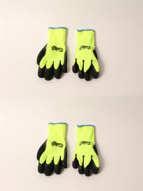 2 Pack Medium Gloves Cool Grip Winter Acrylic Thermal Liner Rubber Latex Thumb