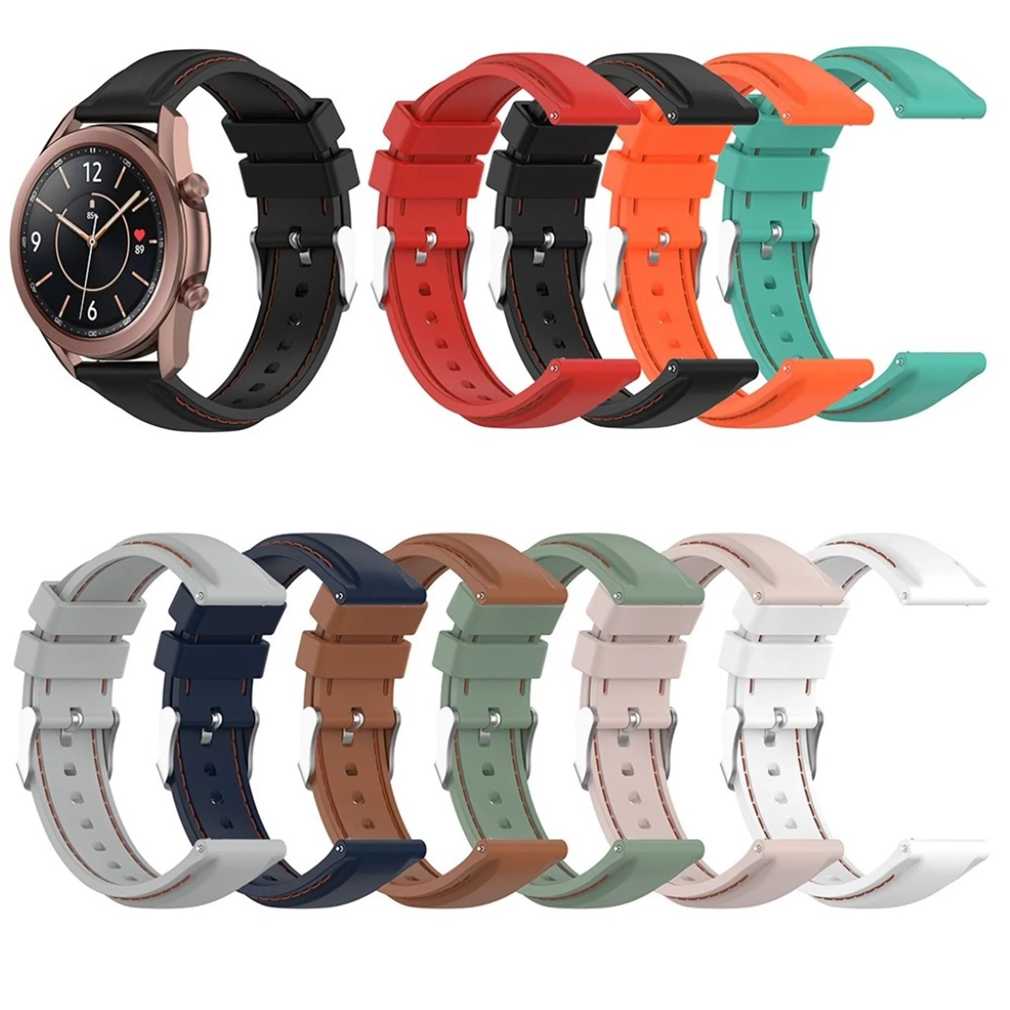 20mm Universal unique silicone watch band - Light Green
