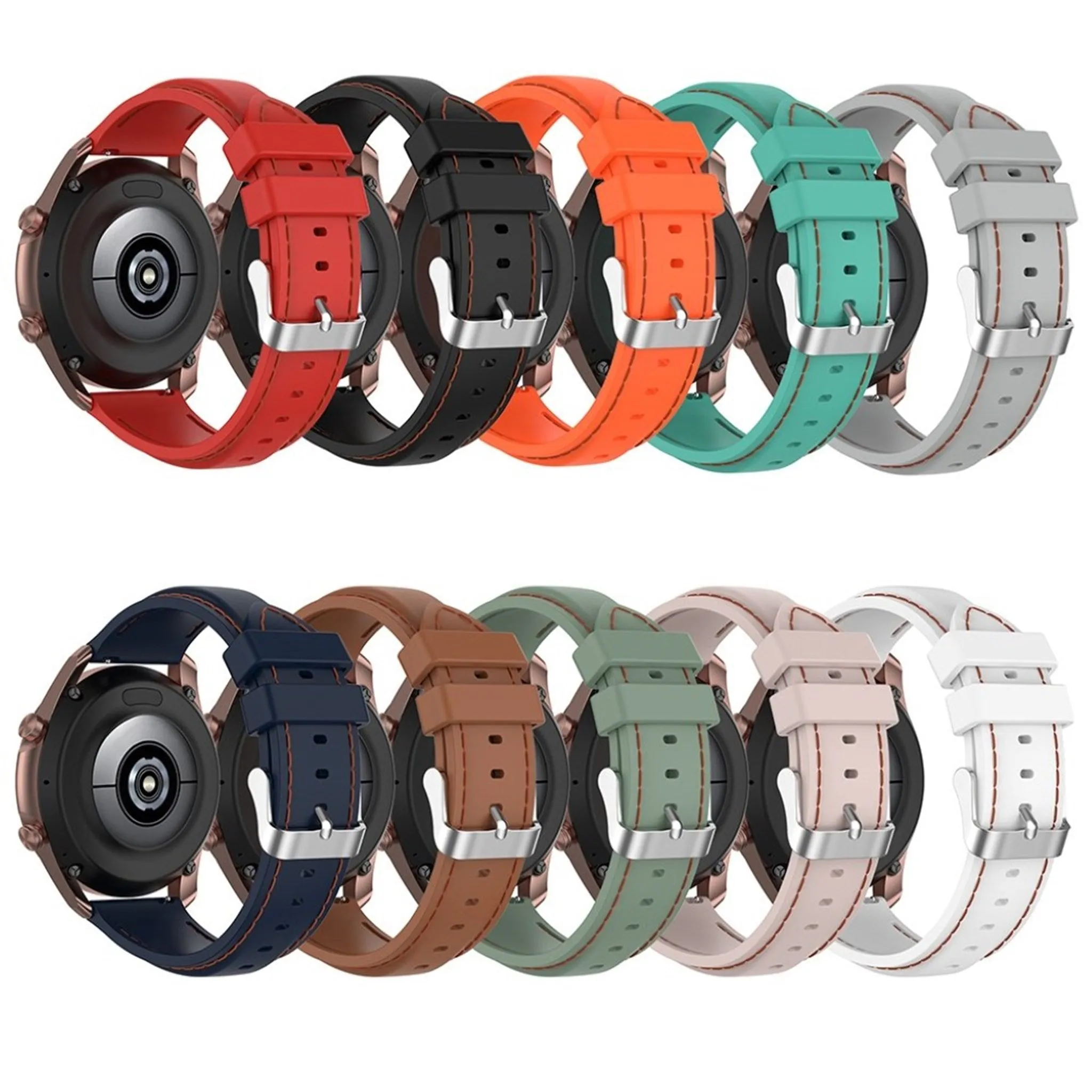 20mm Universal unique silicone watch band - Light Green