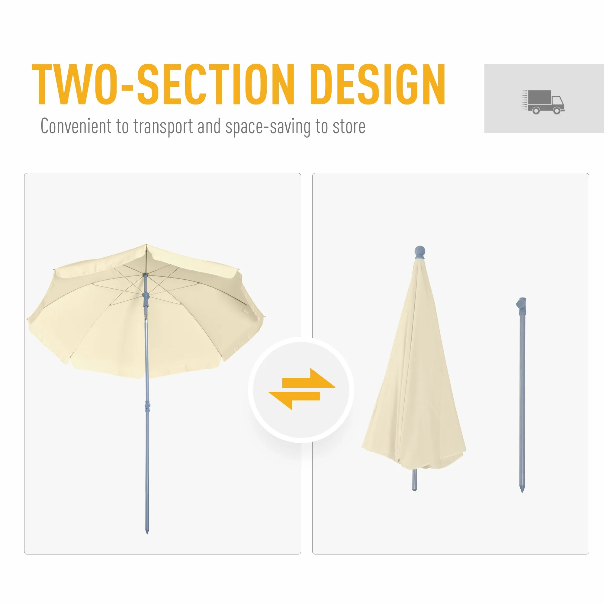 2.2m Beach Umbrella