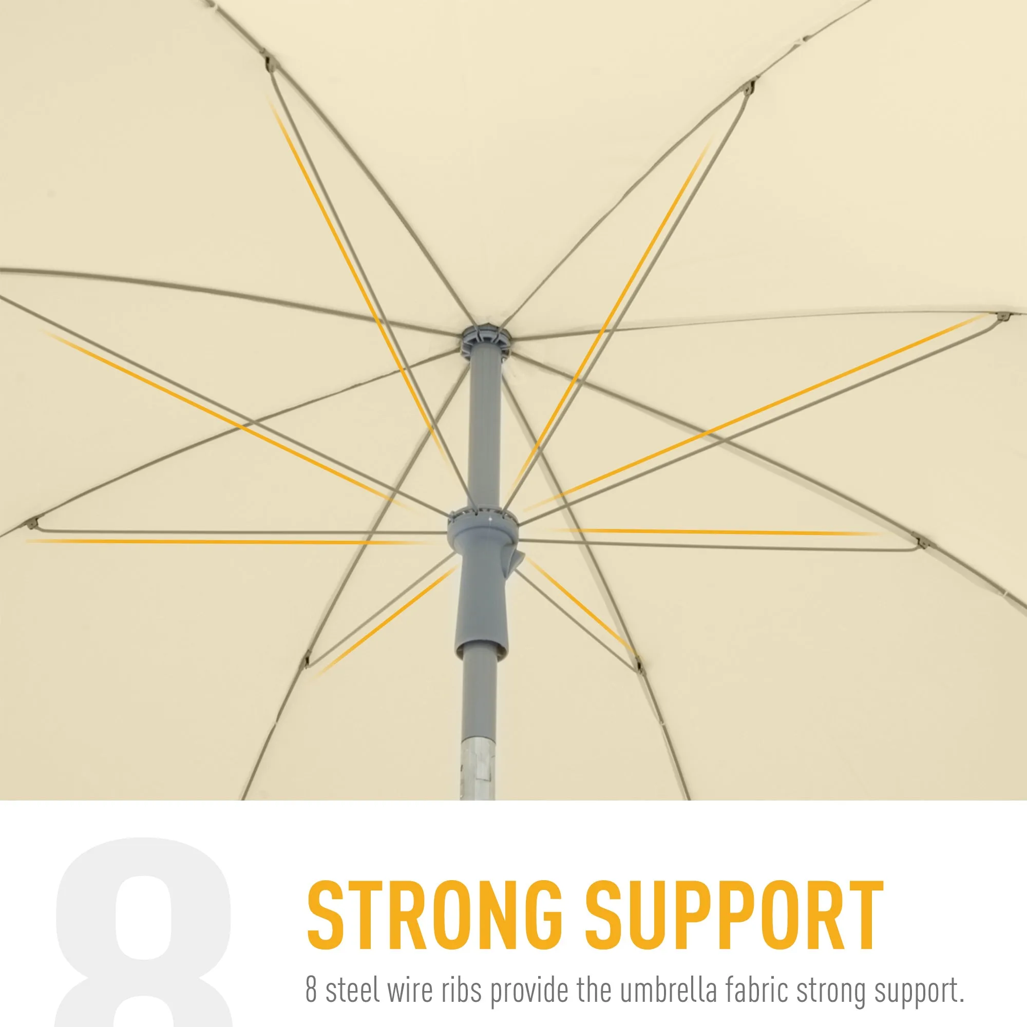 2.2m Beach Umbrella