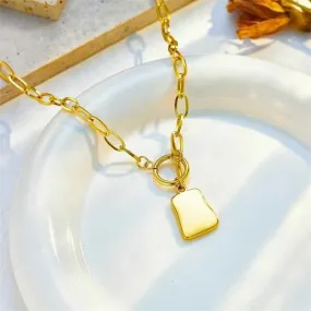316L Stainless Steel Geometric Trapezoidal Necklace Charm Jewelry - NCJOI43
