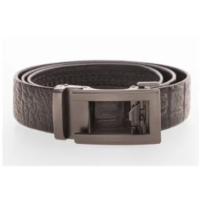 35mm | Brown | Crocodile Embossed | Auto Buckle Belt