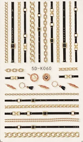 5D Textured Decals - CHAINS & BELTS # K 060