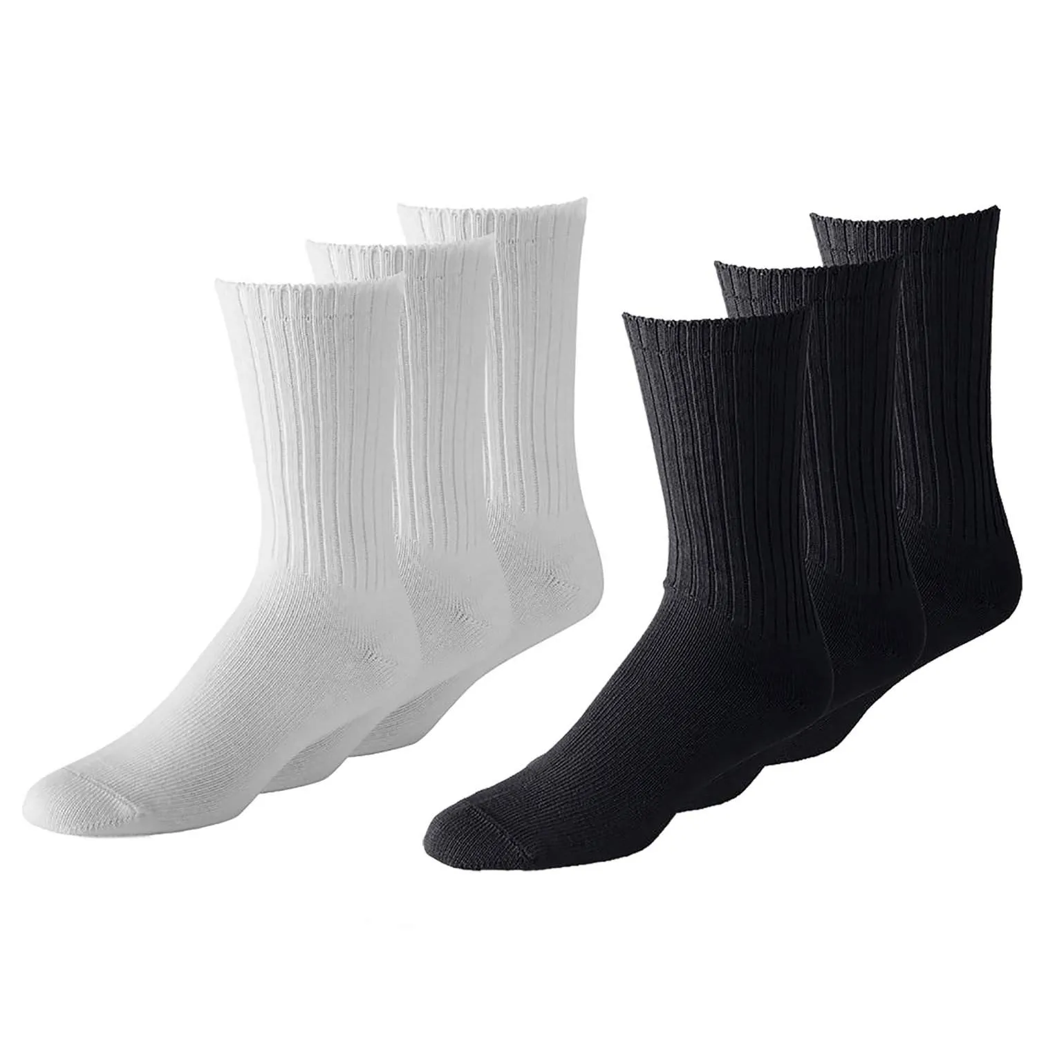 60 Pairs Women's Athletic Crew Socks - Bulk Wholesale Packs - Any Shoe Size