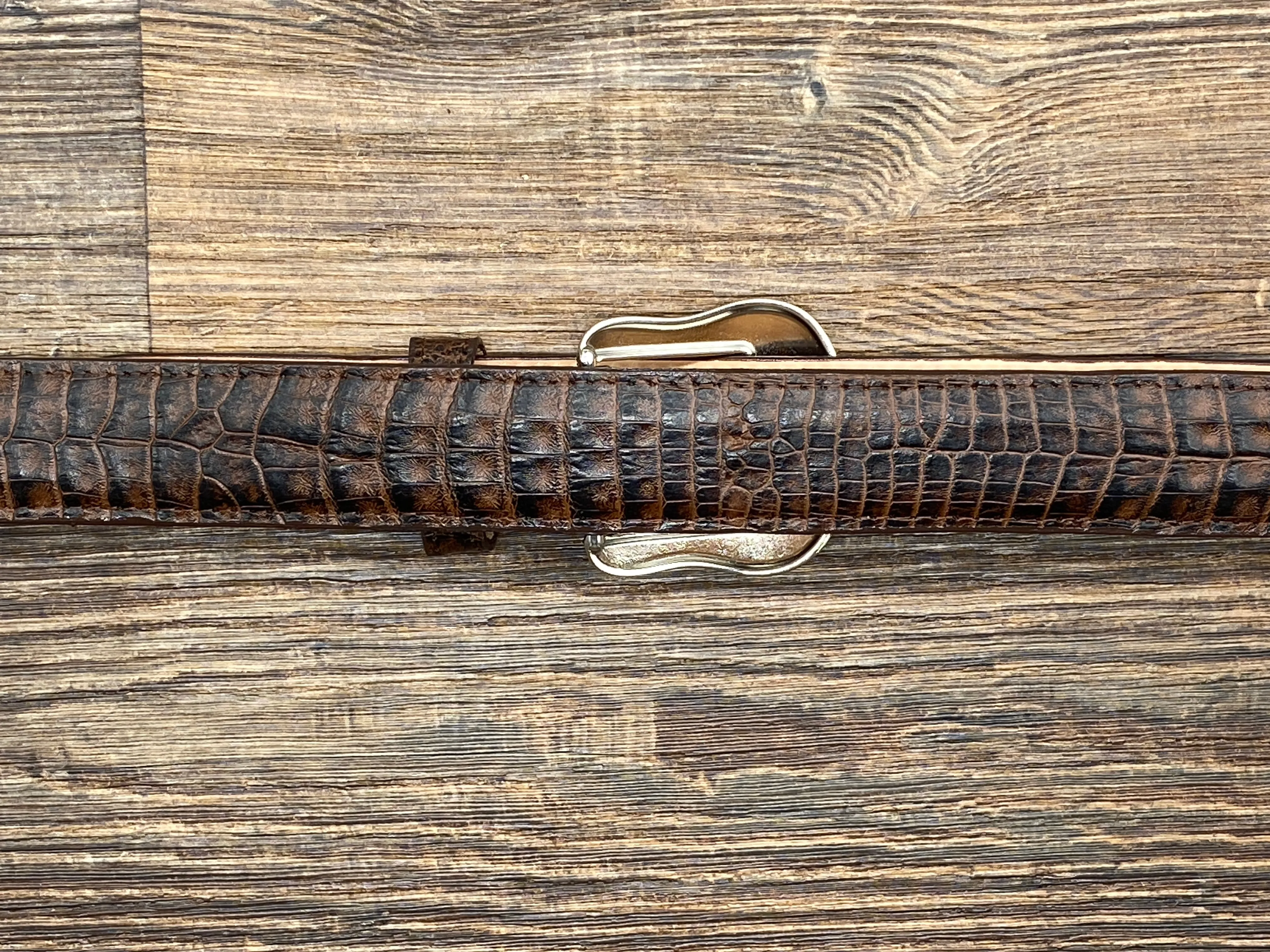 6084h Brown Exotic Print belt by Cowtown