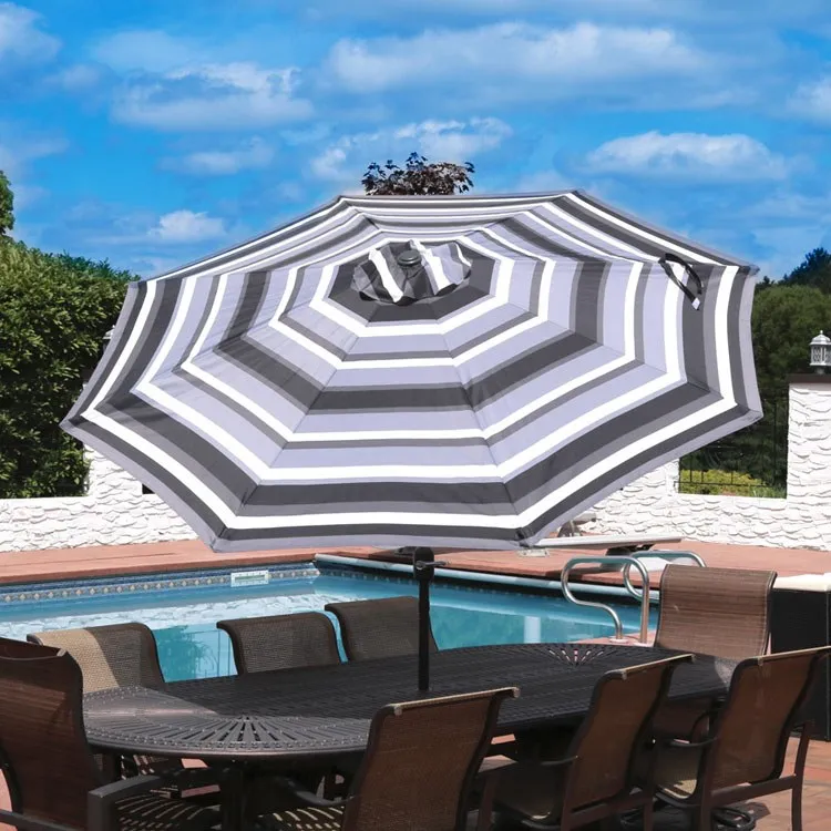 9' Patio Umbrella with Aluminum Tilt Pole and Crank - Catalina Beach