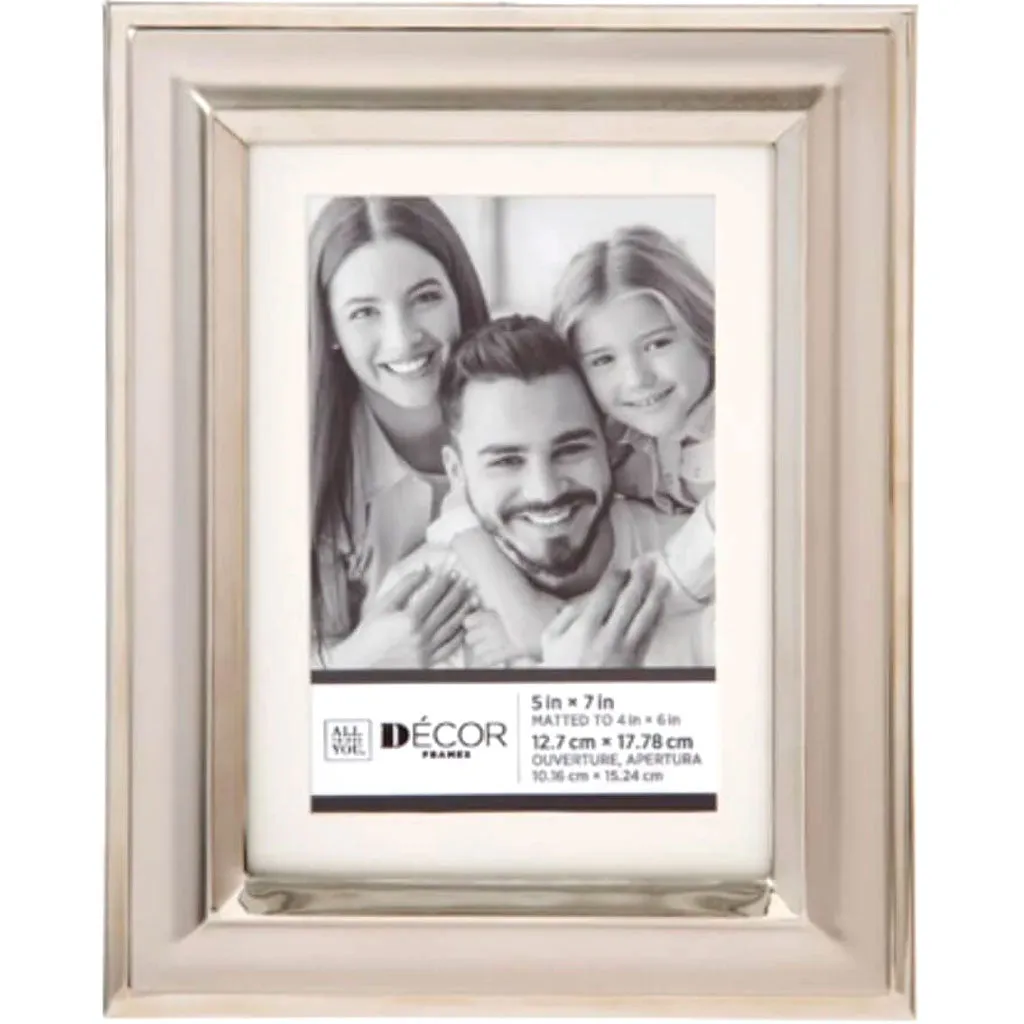 All Things You™ Beveled Two-Tone Picture Frame w/Matting: 5x7 to 4x6