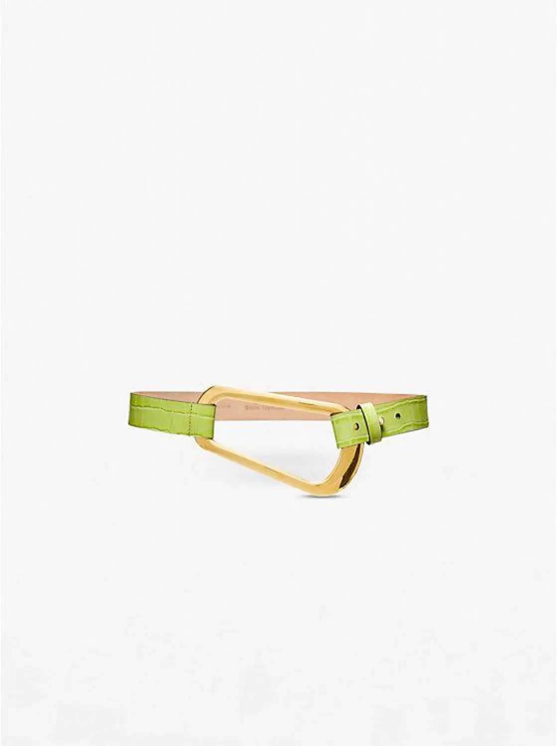 Angelina Crocodile Embossed Leather Belt