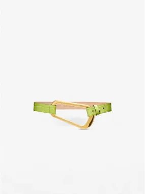 Angelina Crocodile Embossed Leather Belt
