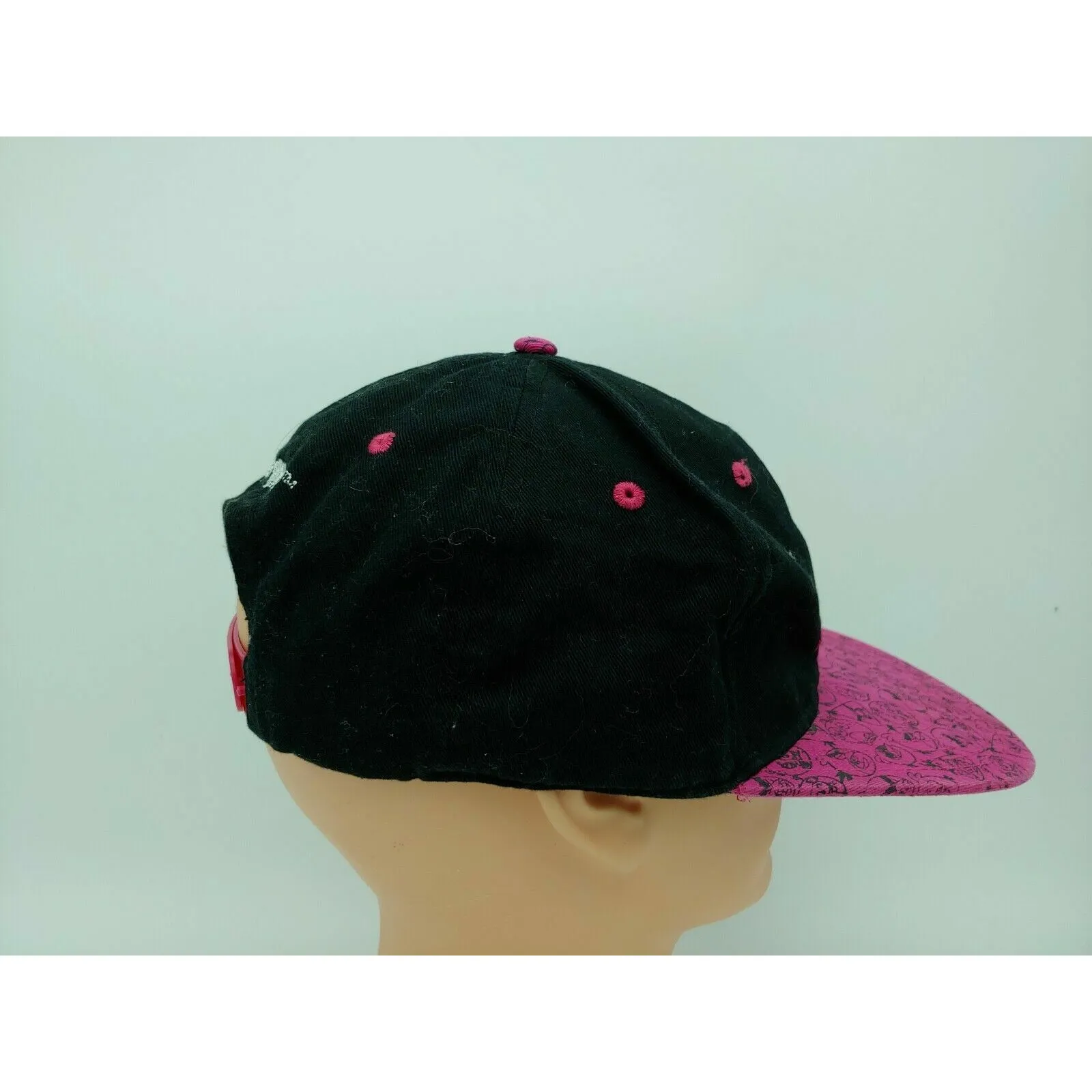 Angry Bird Embroidered on Black and Printed on pink Snapback baseball Hat Cap