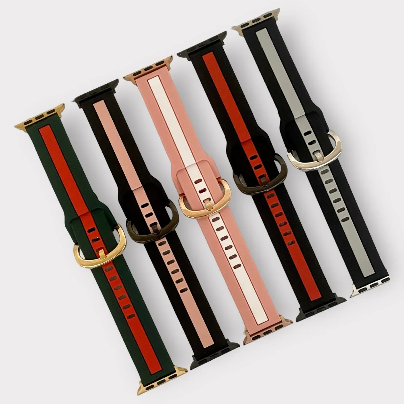 Apple Watch Band Stripe Silicone Watchband