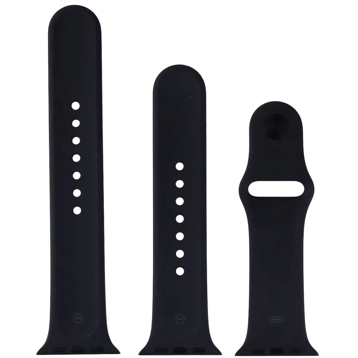 Apple Watch Sport Band 40mm (for 40mm & 38mm Cases) with S/M & M/L Strap - Black