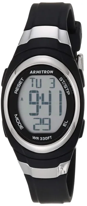 Armitron Sport Women's Digital Chronograph Resin Strap Watch, 45/7034 Black