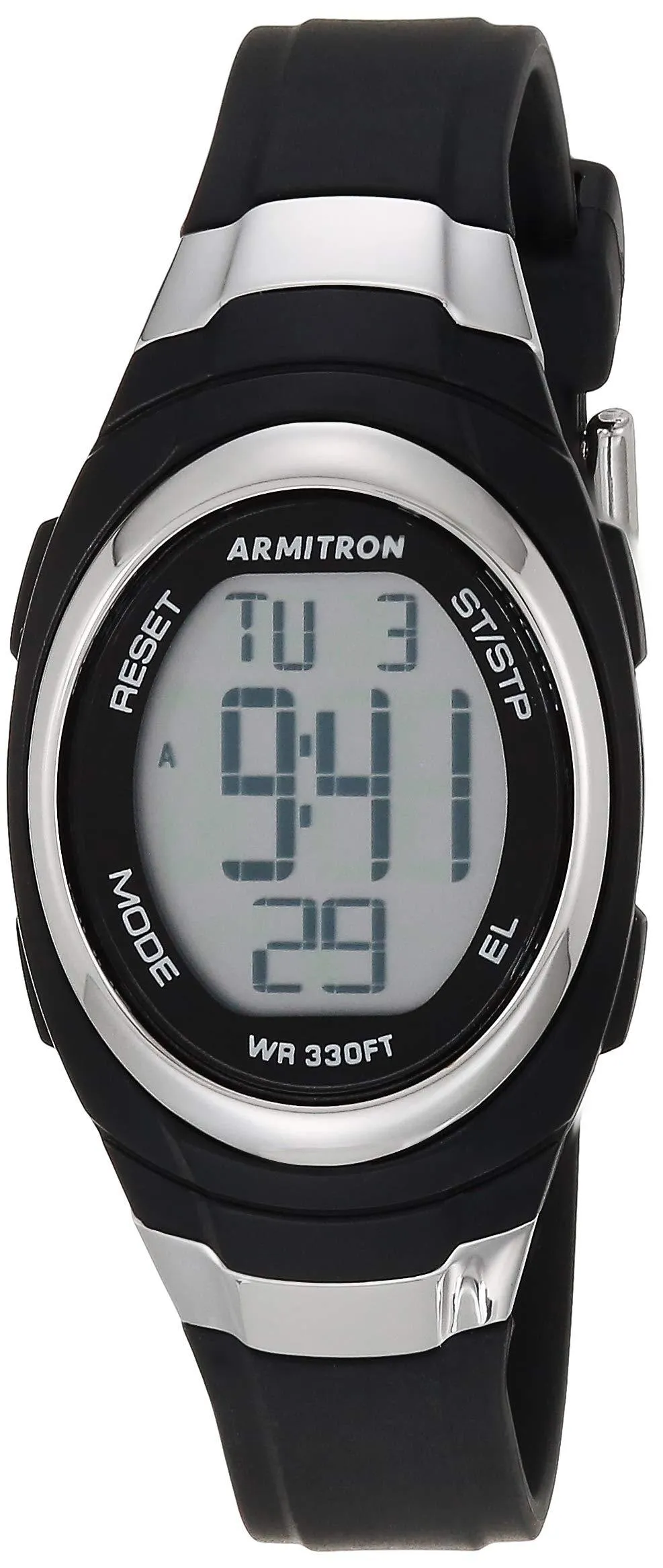 Armitron Sport Women's Digital Chronograph Resin Strap Watch, 45/7034 Black