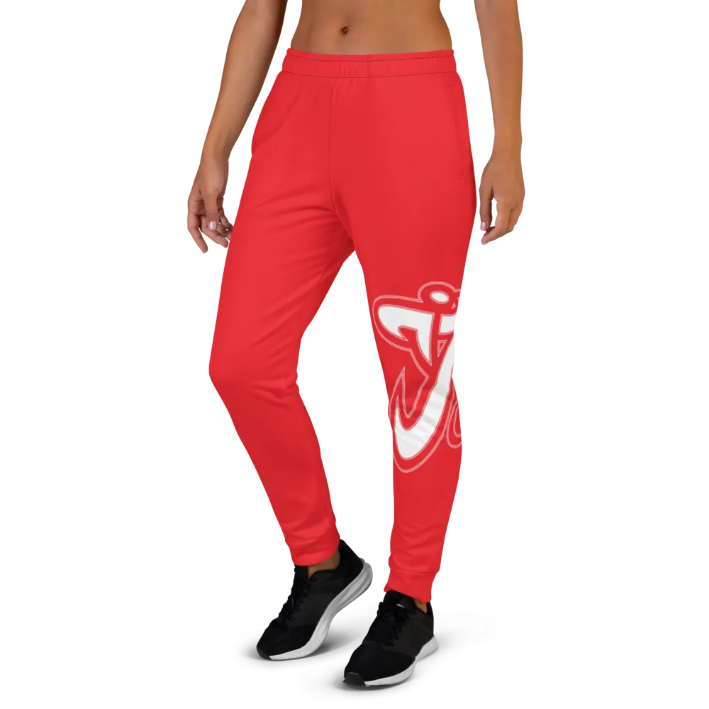 Athletic Apparatus Red 1 White Logo V2 Women's Joggers