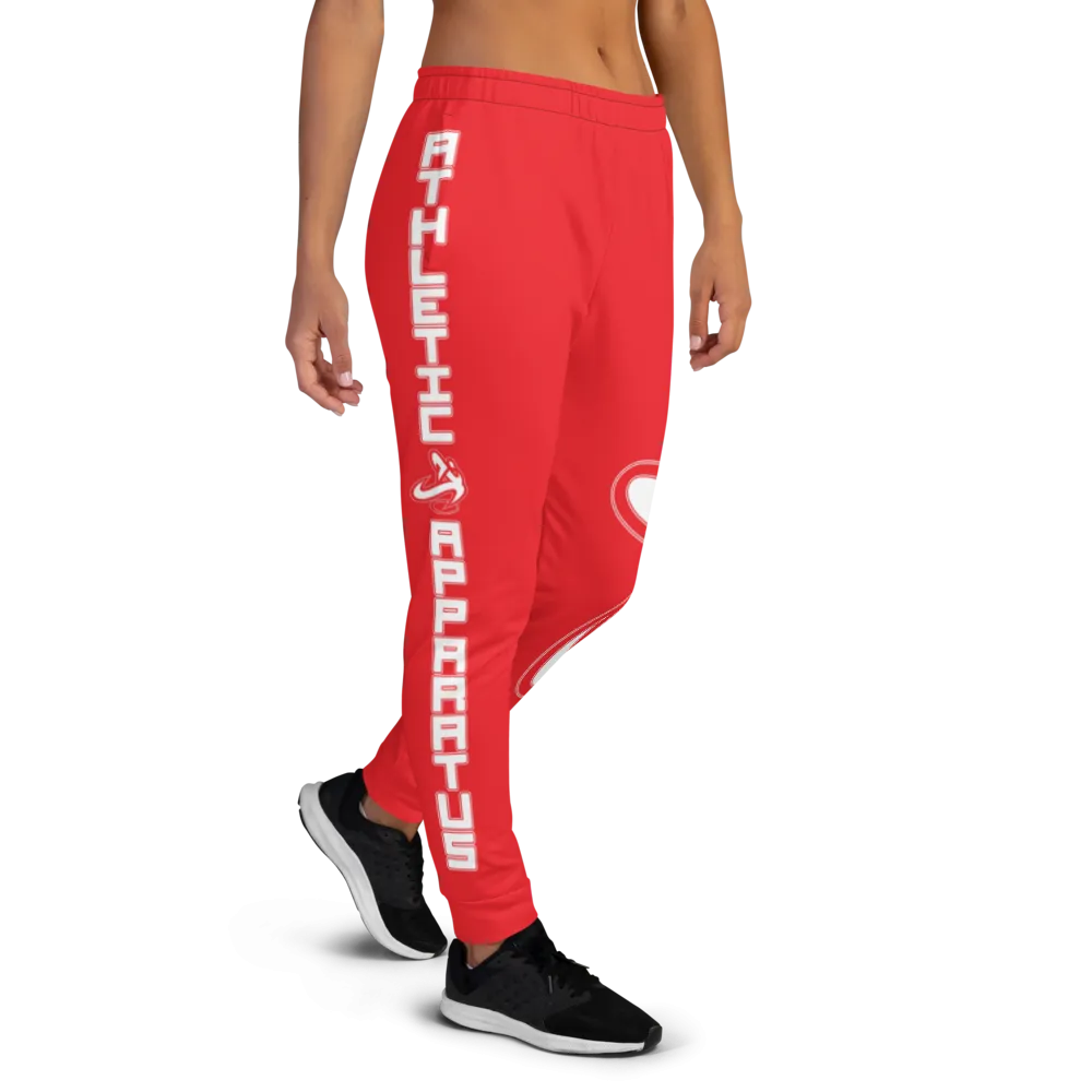 Athletic Apparatus Red 1 White Logo V2 Women's Joggers