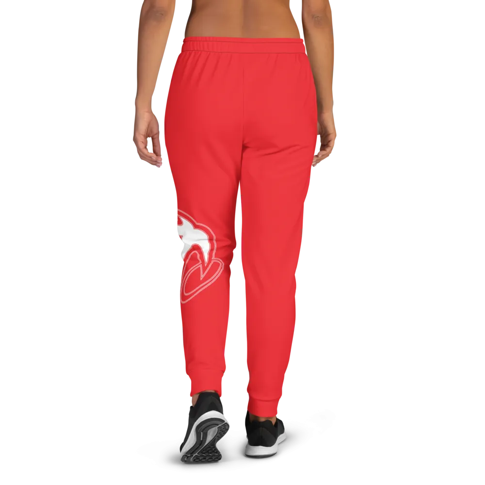 Athletic Apparatus Red 1 White Logo V2 Women's Joggers
