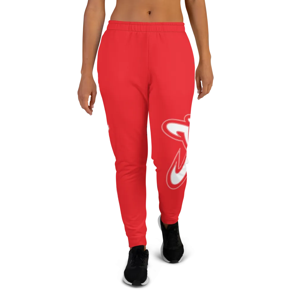 Athletic Apparatus Red 1 White Logo V2 Women's Joggers