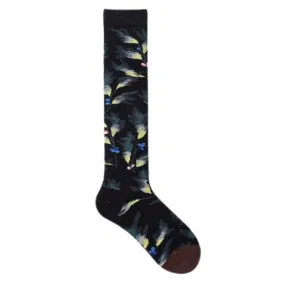 Black Artistic Women Cotton Socks