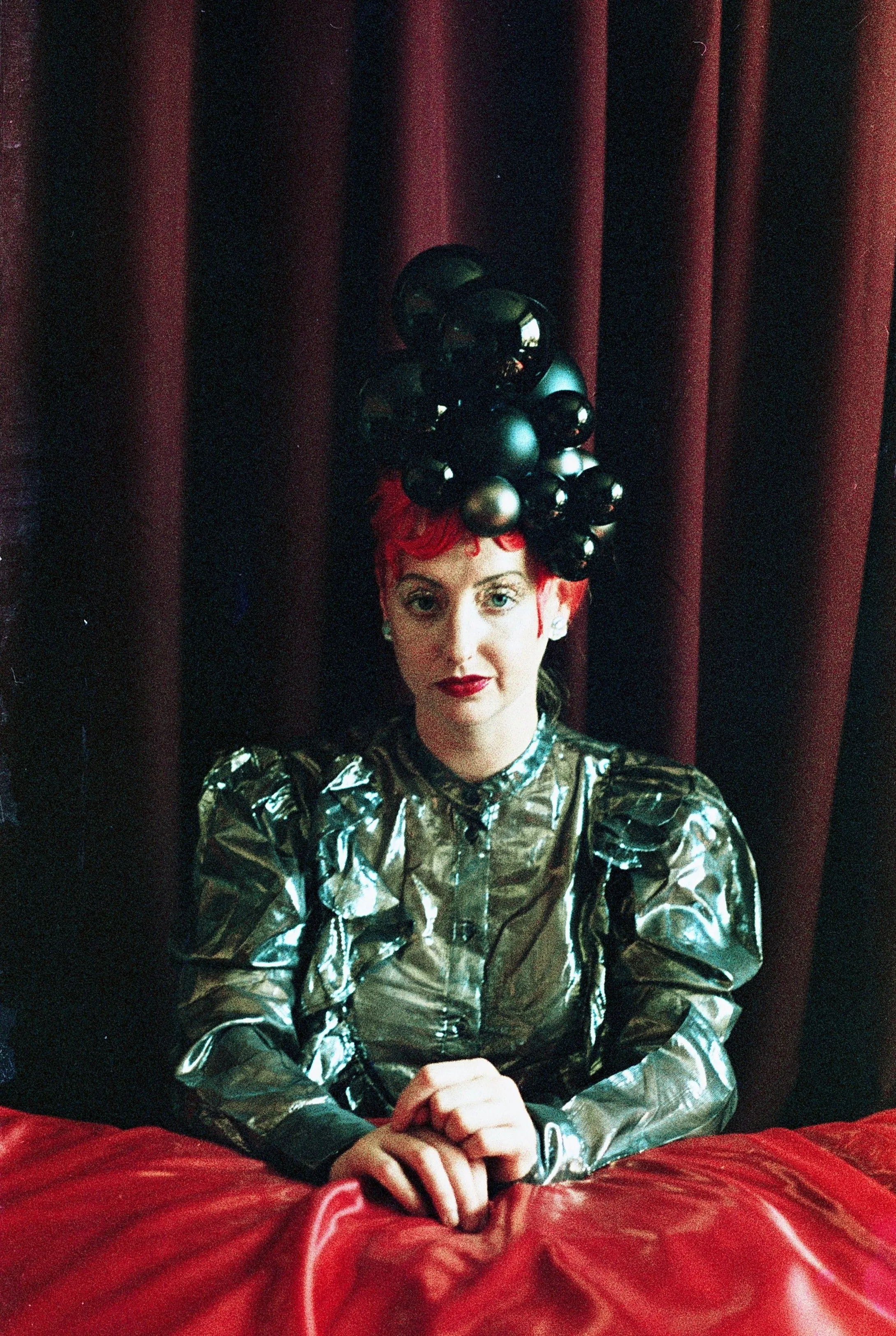 Black Baubles Christmas Headdress