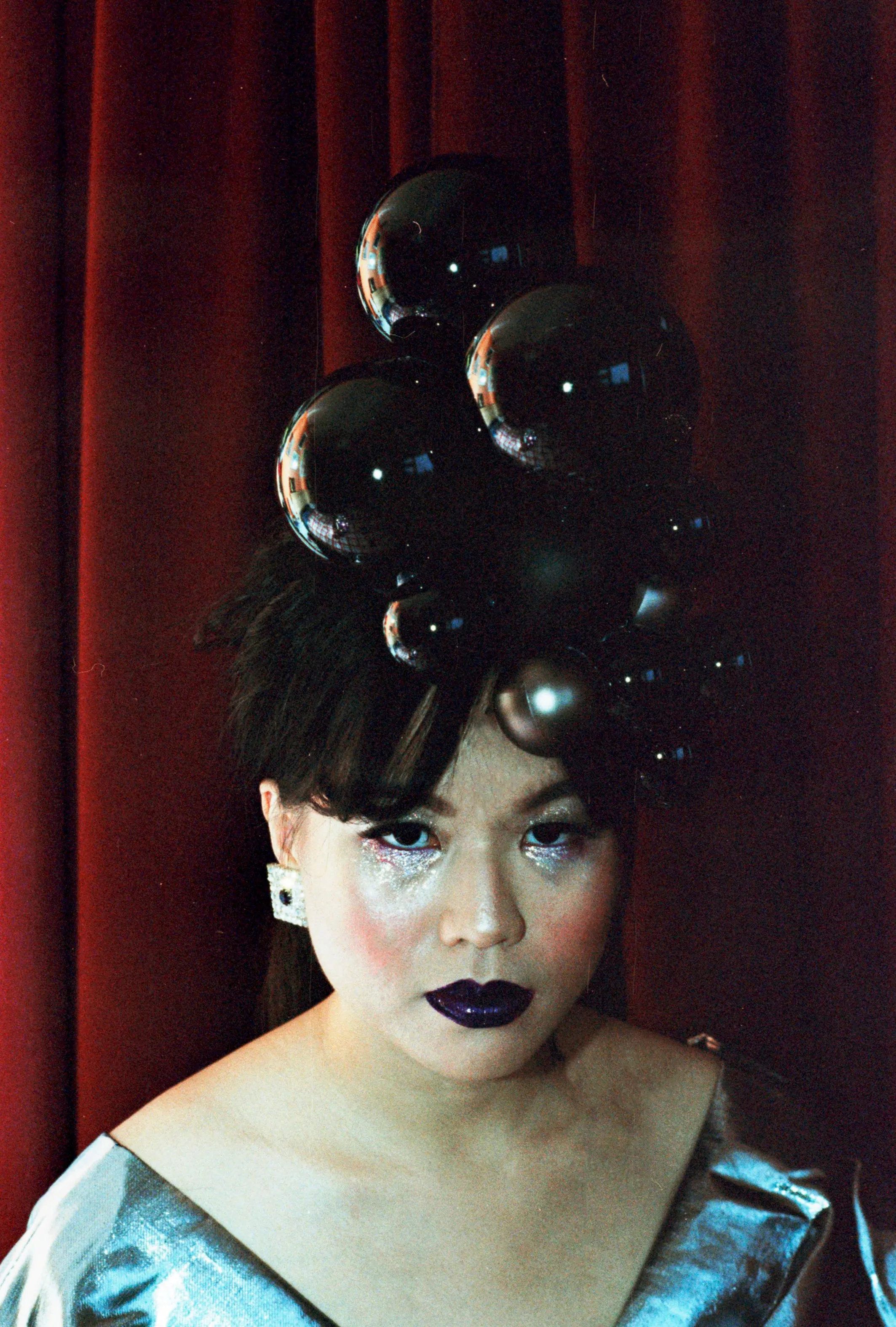 Black Baubles Christmas Headdress