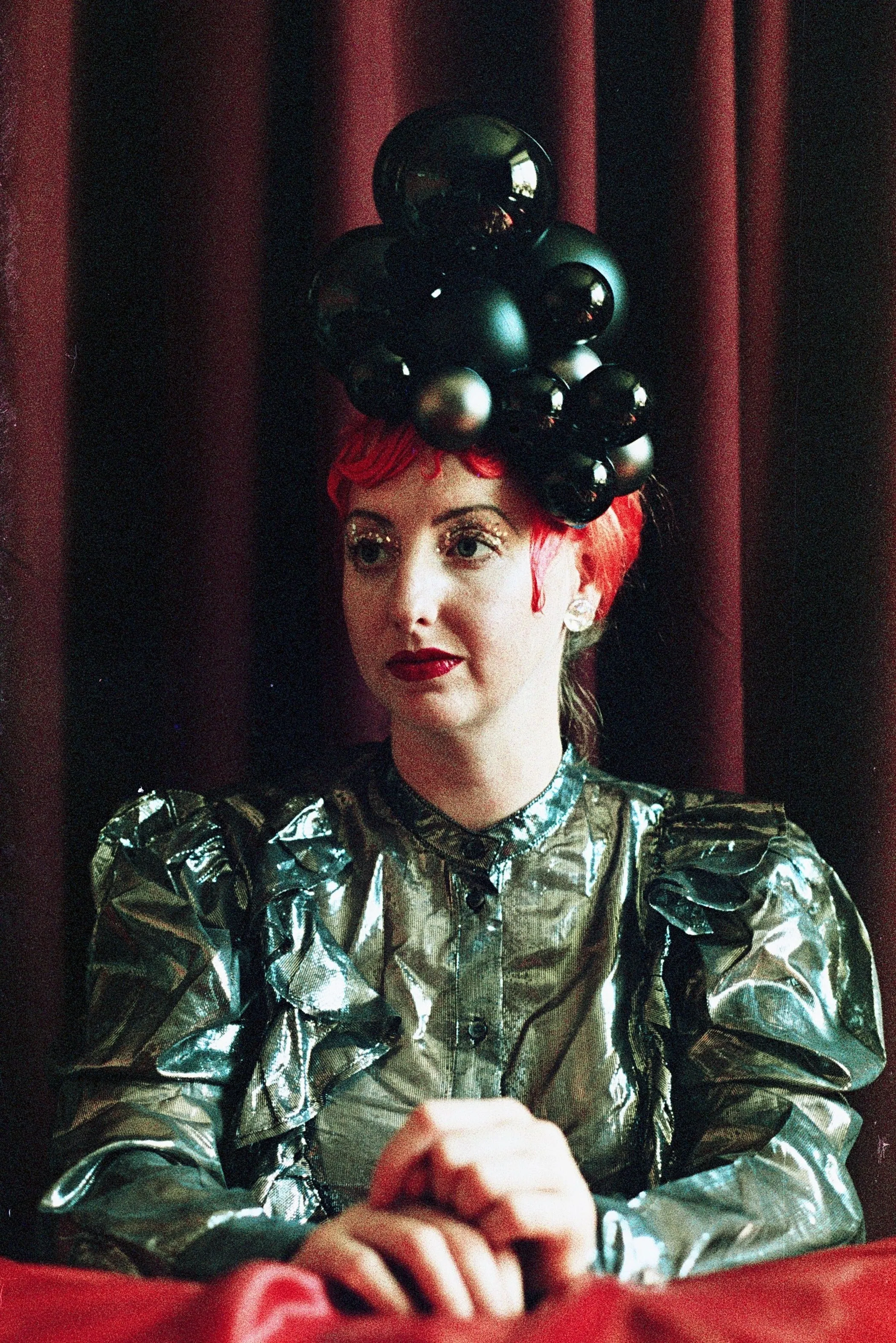 Black Baubles Christmas Headdress