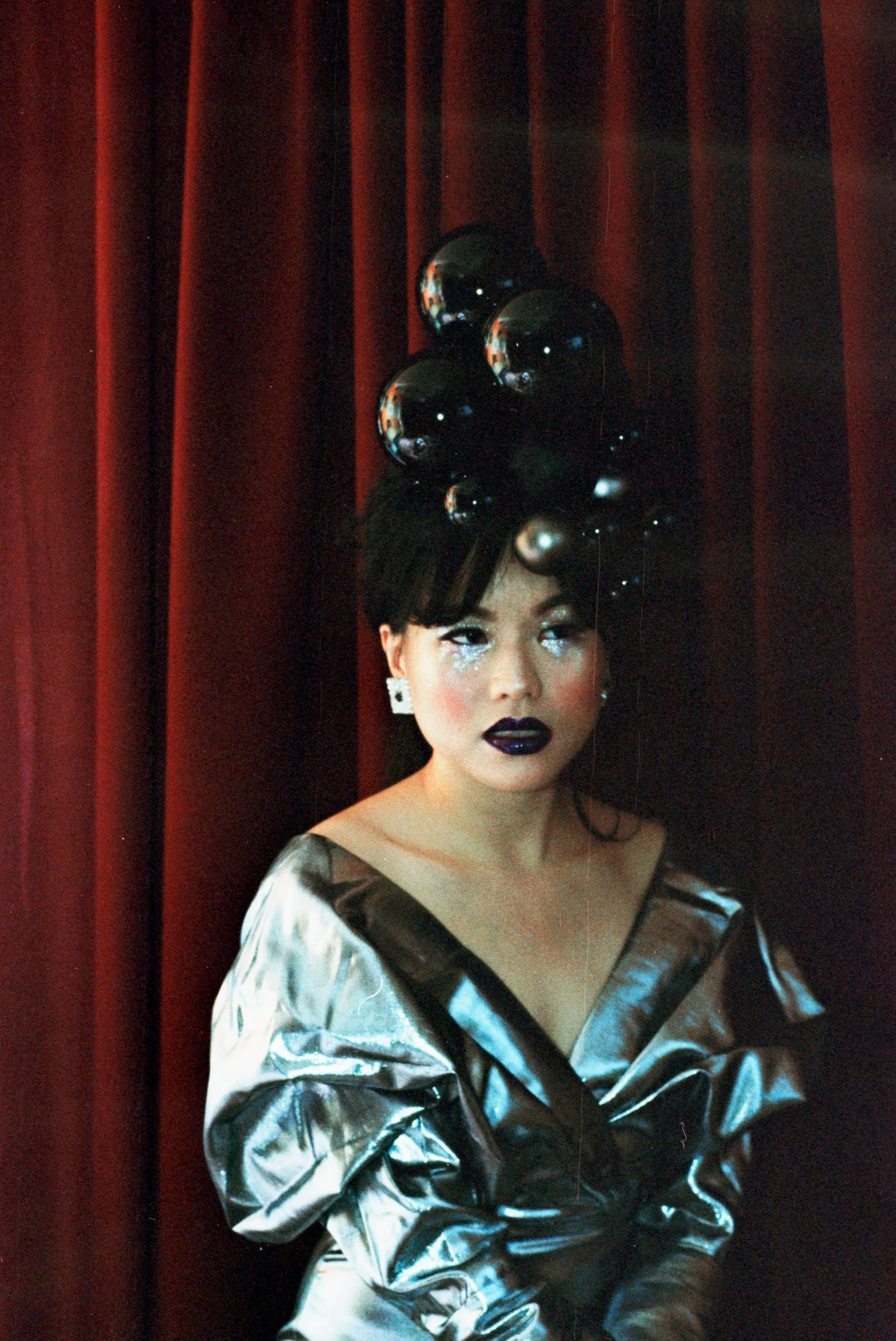 Black Baubles Christmas Headdress
