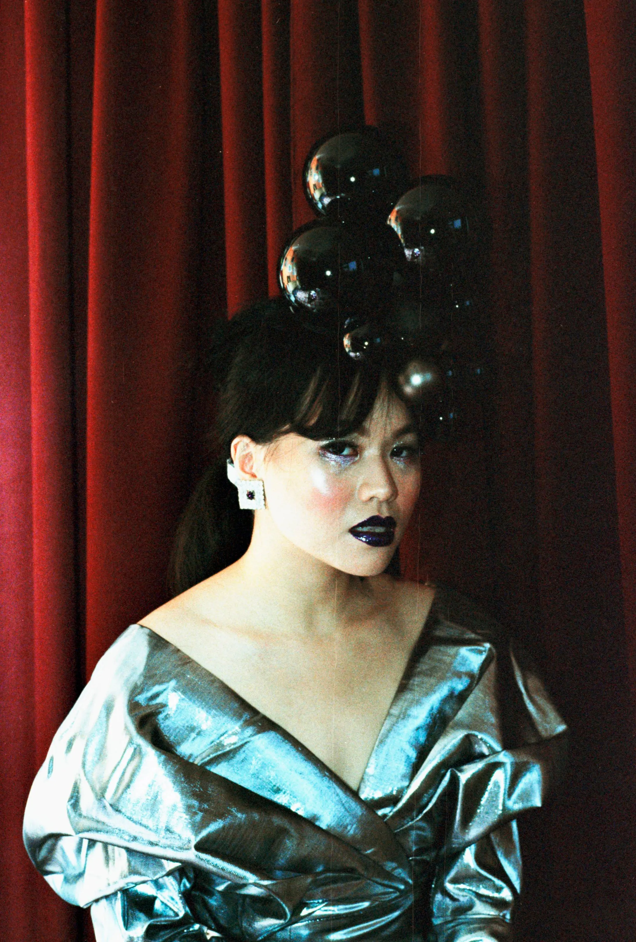 Black Baubles Christmas Headdress