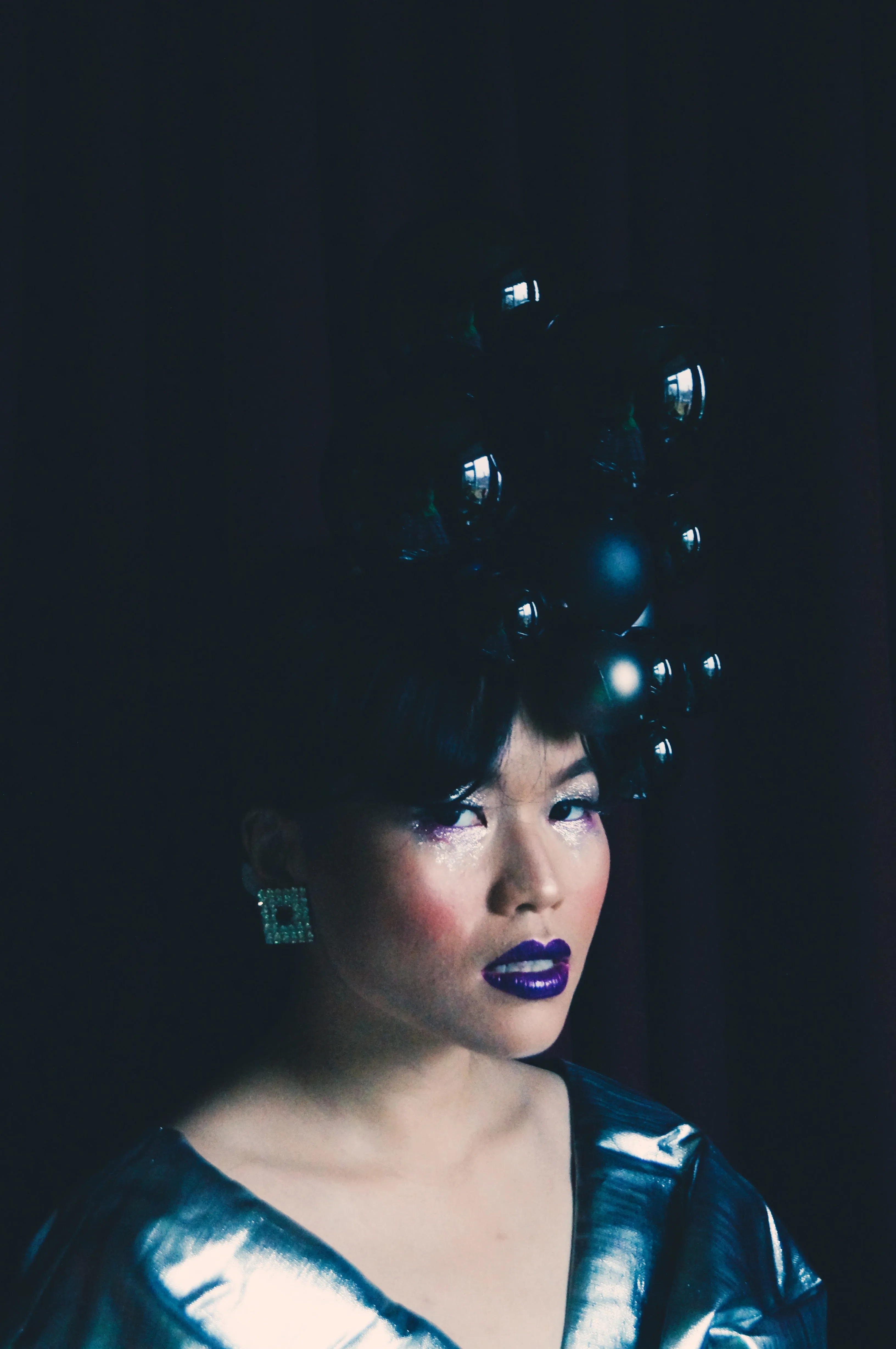 Black Baubles Christmas Headdress