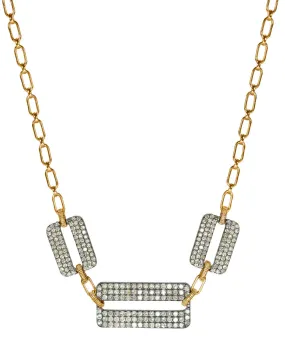 Black Spinel Geometric Necklace