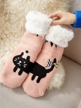 Blue Zone Planet |  Festive Halloween Knit Patterned Soft Cotton Socks