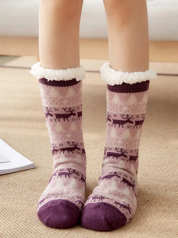 Blue Zone Planet |  Festive Halloween Knit Patterned Soft Cotton Socks