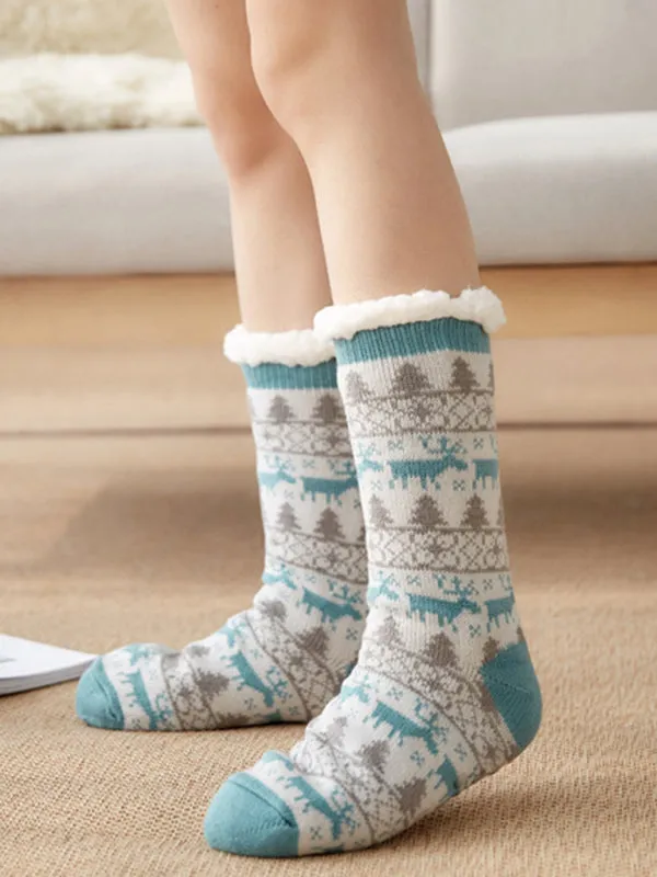 Blue Zone Planet |  Festive Halloween Knit Patterned Soft Cotton Socks