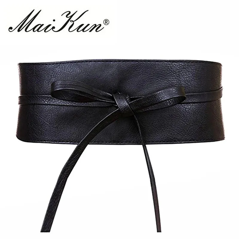 Boho Faux Leather Wrap Belt for Women