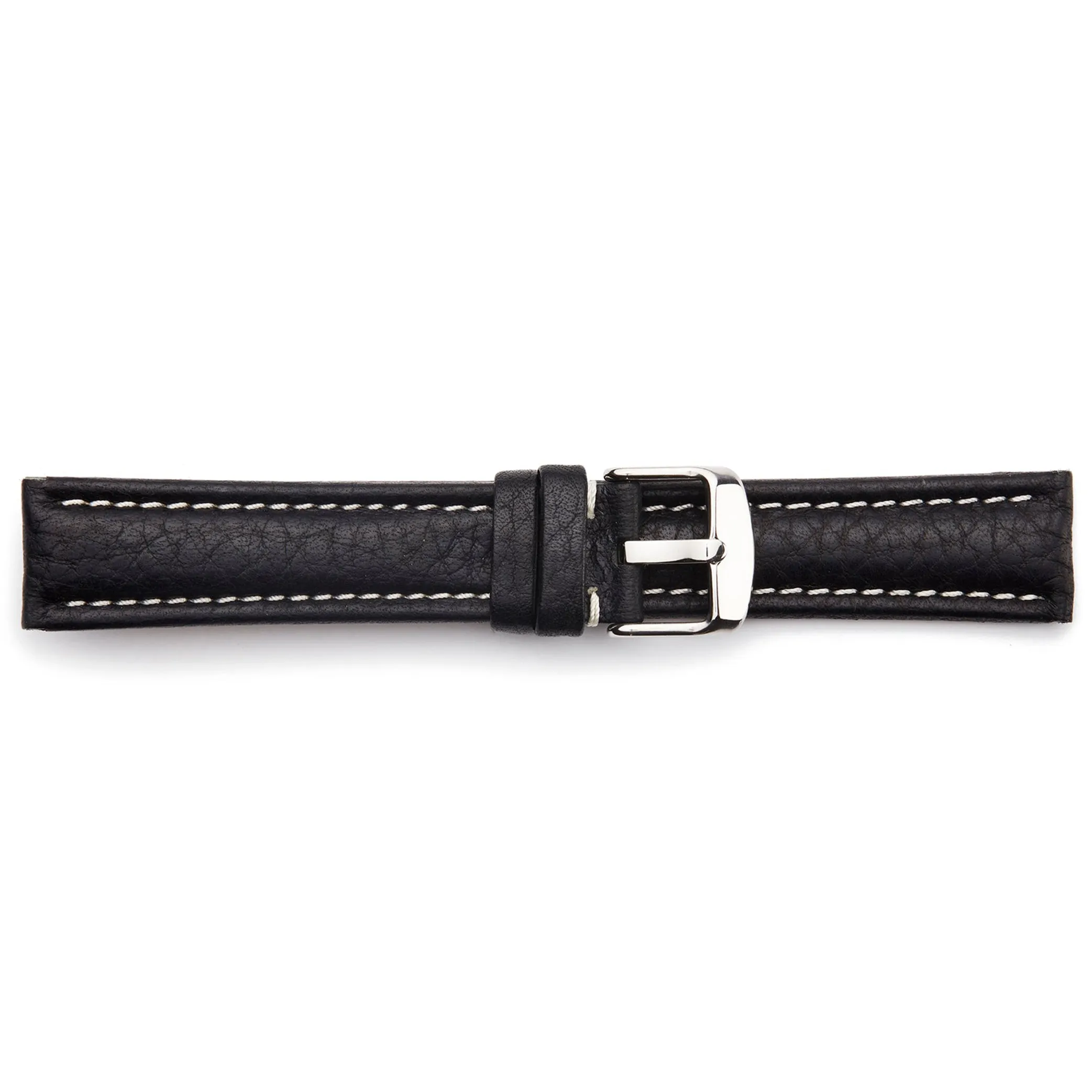 BON-936L Long, Calf Skin, Contrasting Stitch Leather Watch Strap
