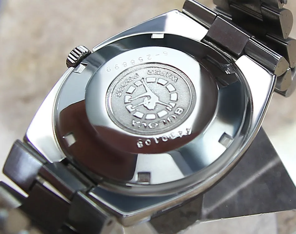 Bulova Swiss Day Date Auto Mens 1970 SS 34mm Watch