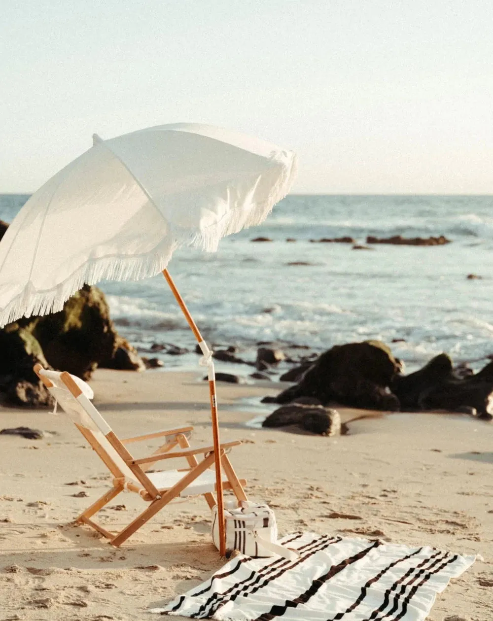 Business & Pleasure Holiday Beach Umbrella Antique White