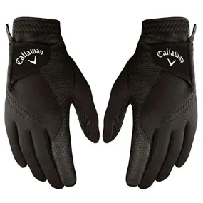 Callaway Golf Women's Thermal Grip, Cold Weather Golf Gloves, Black, Medium, 1 Pair, (Left and Right)