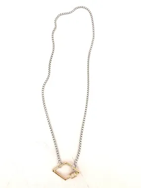 CARABINER RHOMBUS LOCK PAVÉ NECKLACE
