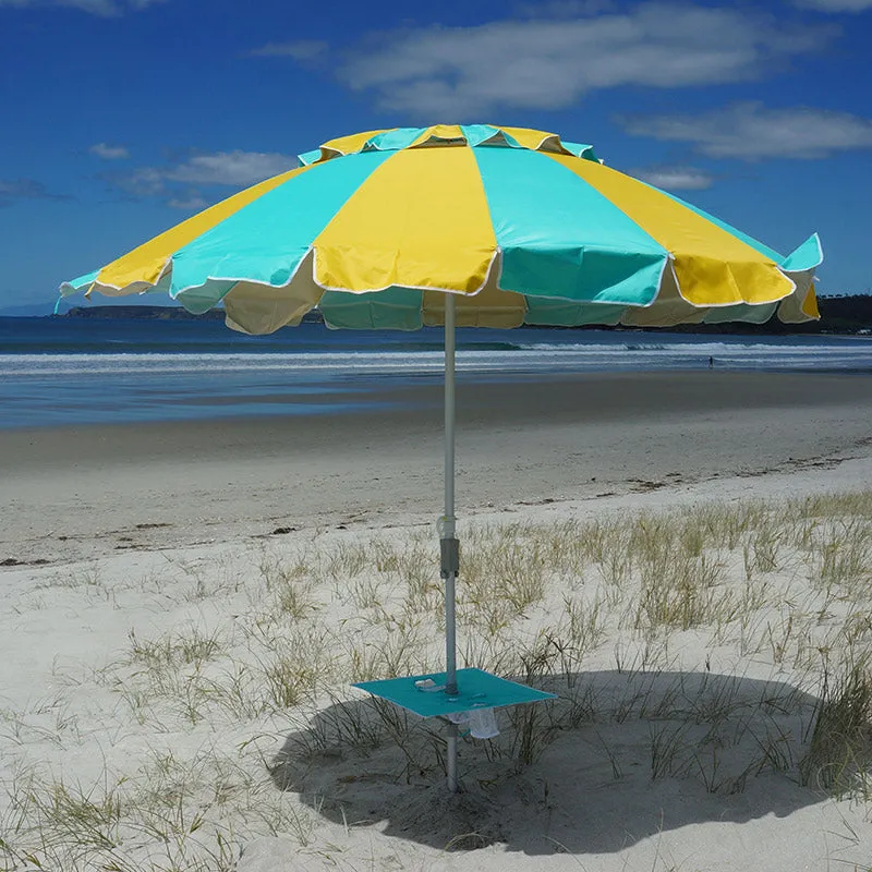 Carnivale 240cm Beach Umbrella - Yellow & Turquoise