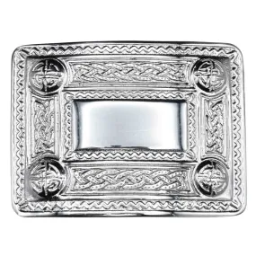 Celtic Knot Kilt Belt Silver Buckle
