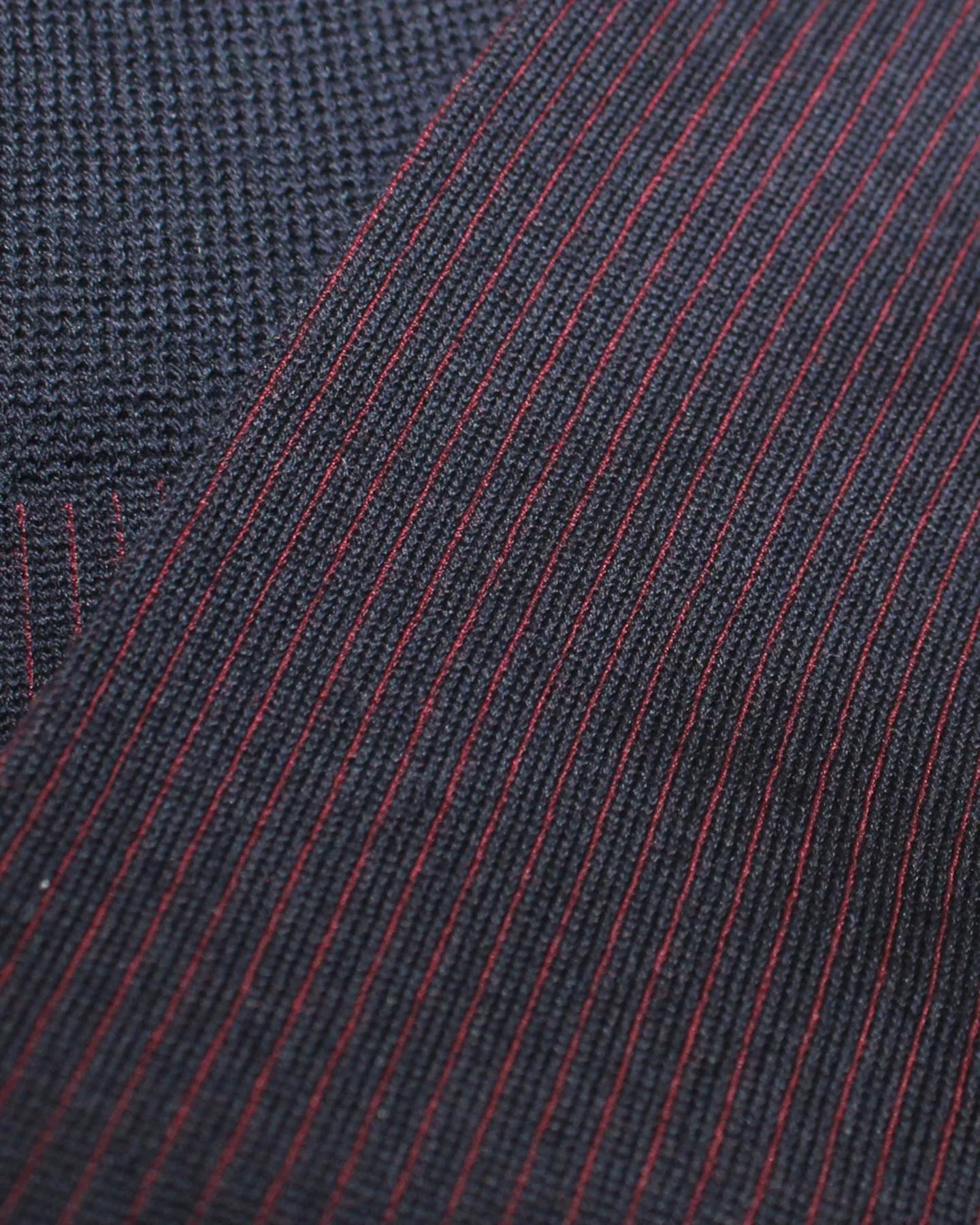 Cesare Attolini Socks Dark Blue Maroon Stripes US 11 / EUR 44.5 - Over The Calf FINAL SALE