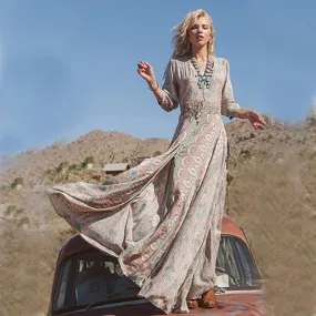 Chiffon Printed Printing Women's Fashion Tassel Dress