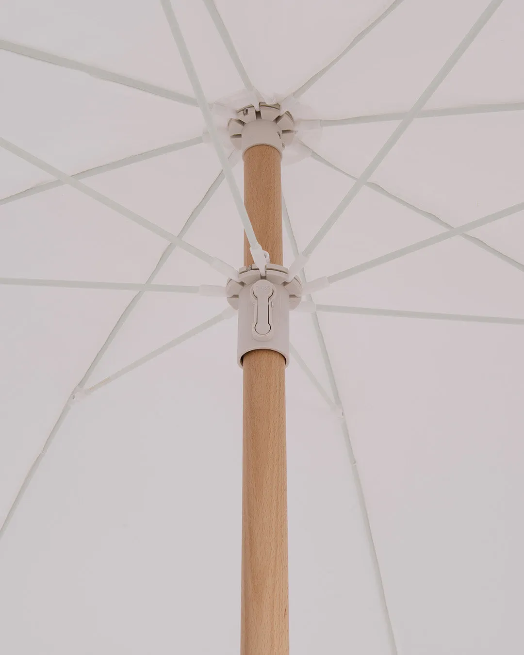Classy Beach Umbrella - Vintage White