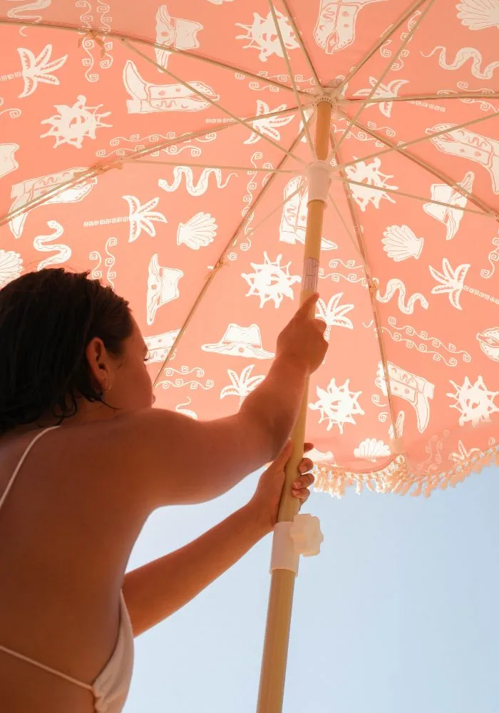Coastal Cowgirl Beach Umbrella