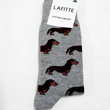 COTTON SOCKS DACSHUNDS